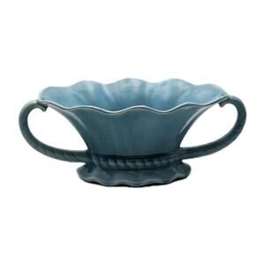 STANGL Blue 11" Pottery Serving Bowl 2 Handles USA 3558 Vintage SHIPS Fast